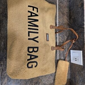 Camel Family Bag with Leather Straps